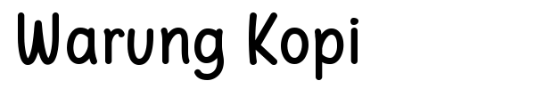 Warung Kopi font preview